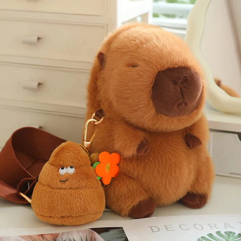 Kawaii Fluffy Capybara Plushies with Strap-Kawaii Dream