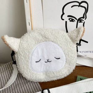Kawaii Fluffy Cat Sheep Dog Shoulder Bag-Kawaii Dream