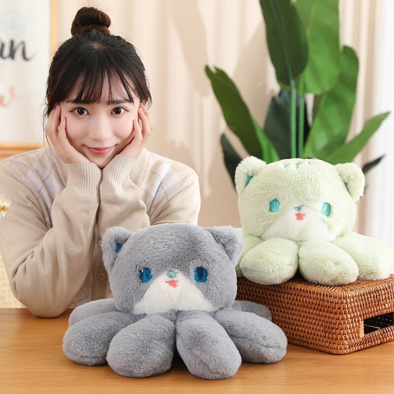 Kawaii Fluffy Cat-topus Plushies-Kawaii Dream