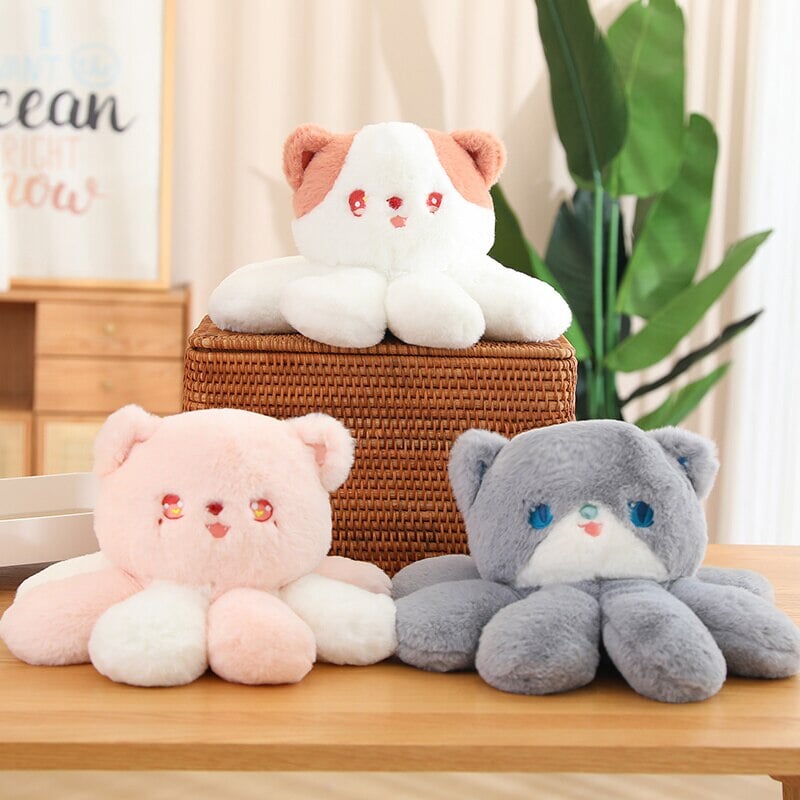 Kawaii Fluffy Cat-topus Plushies-Kawaii Dream