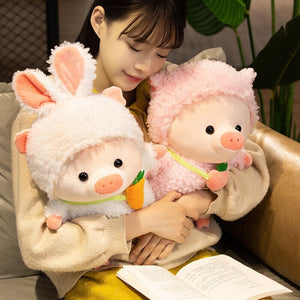 Kawaii Fluffy Cosplay Piggy Plushies-Kawaii Dream