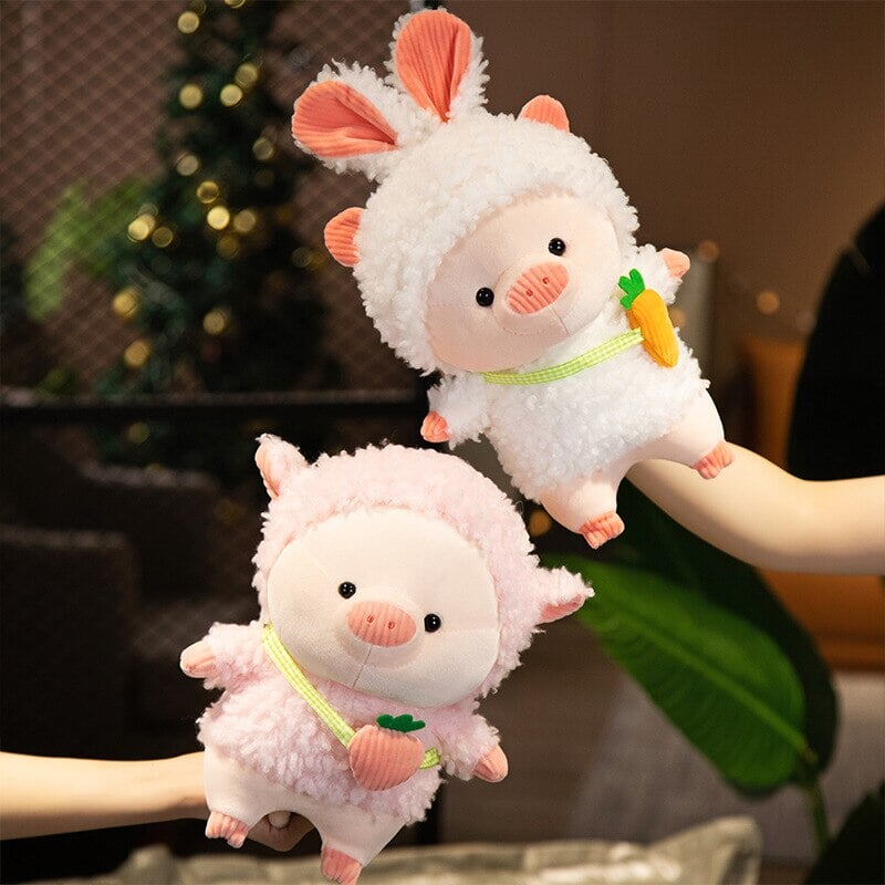 Kawaii Fluffy Cosplay Piggy Plushies-Kawaii Dream