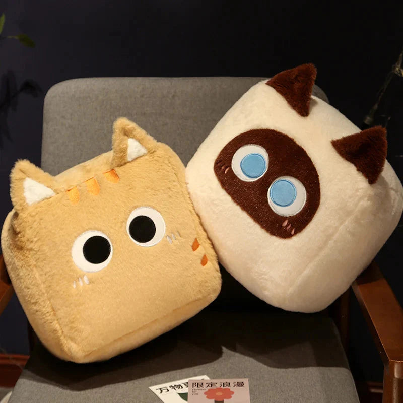 Kawaii Fluffy Cube Cat Plushie Collection-Kawaii Dream