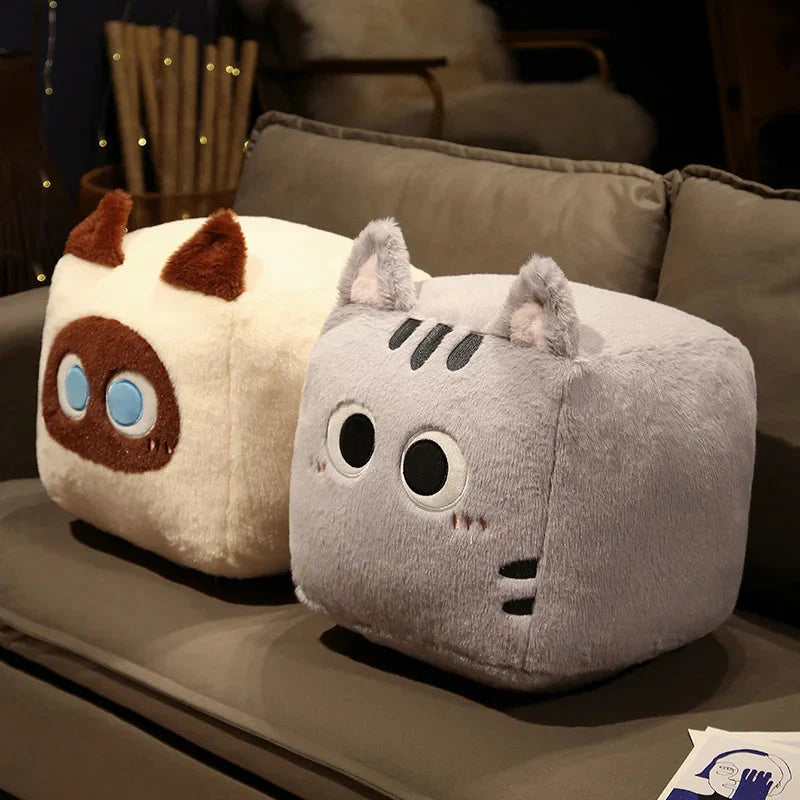 Kawaii Fluffy Cube Cat Plushie Collection-Kawaii Dream