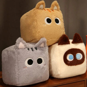 Kawaii Fluffy Cube Cat Plushie Collection-Kawaii Dream