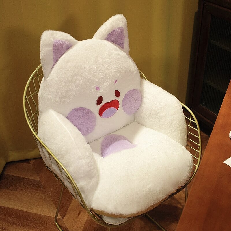 Kawaii Fluffy Fox Chair-shaped Cushions-Kawaii Dream
