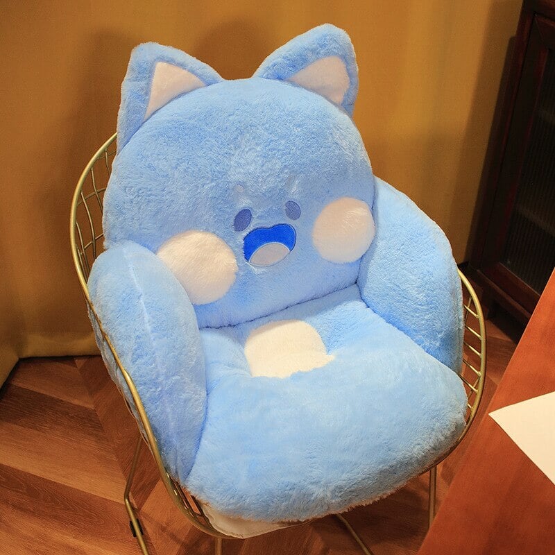Kawaii Fluffy Fox Chair-shaped Cushions-Kawaii Dream