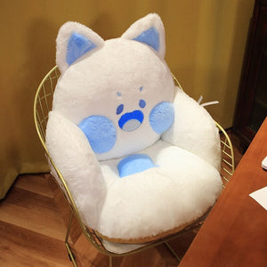 Kawaii Fluffy Fox Chair-shaped Cushions-Kawaii Dream
