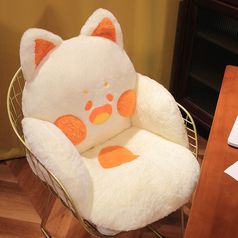 Kawaii Fluffy Fox Chair-shaped Cushions-Kawaii Dream
