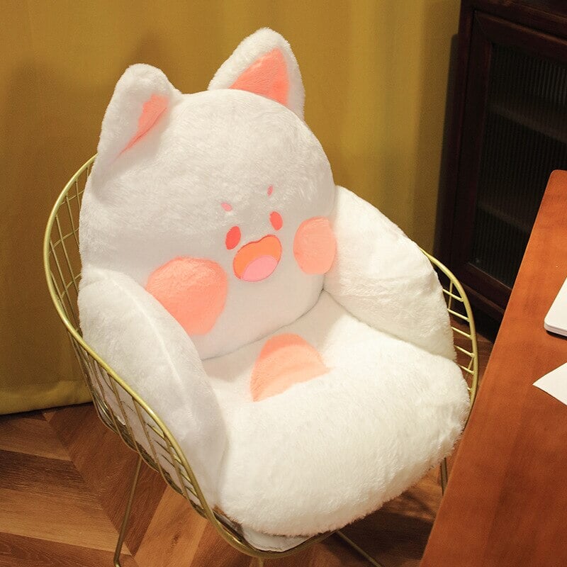 Kawaii Fluffy Fox Chair-shaped Cushions-Kawaii Dream