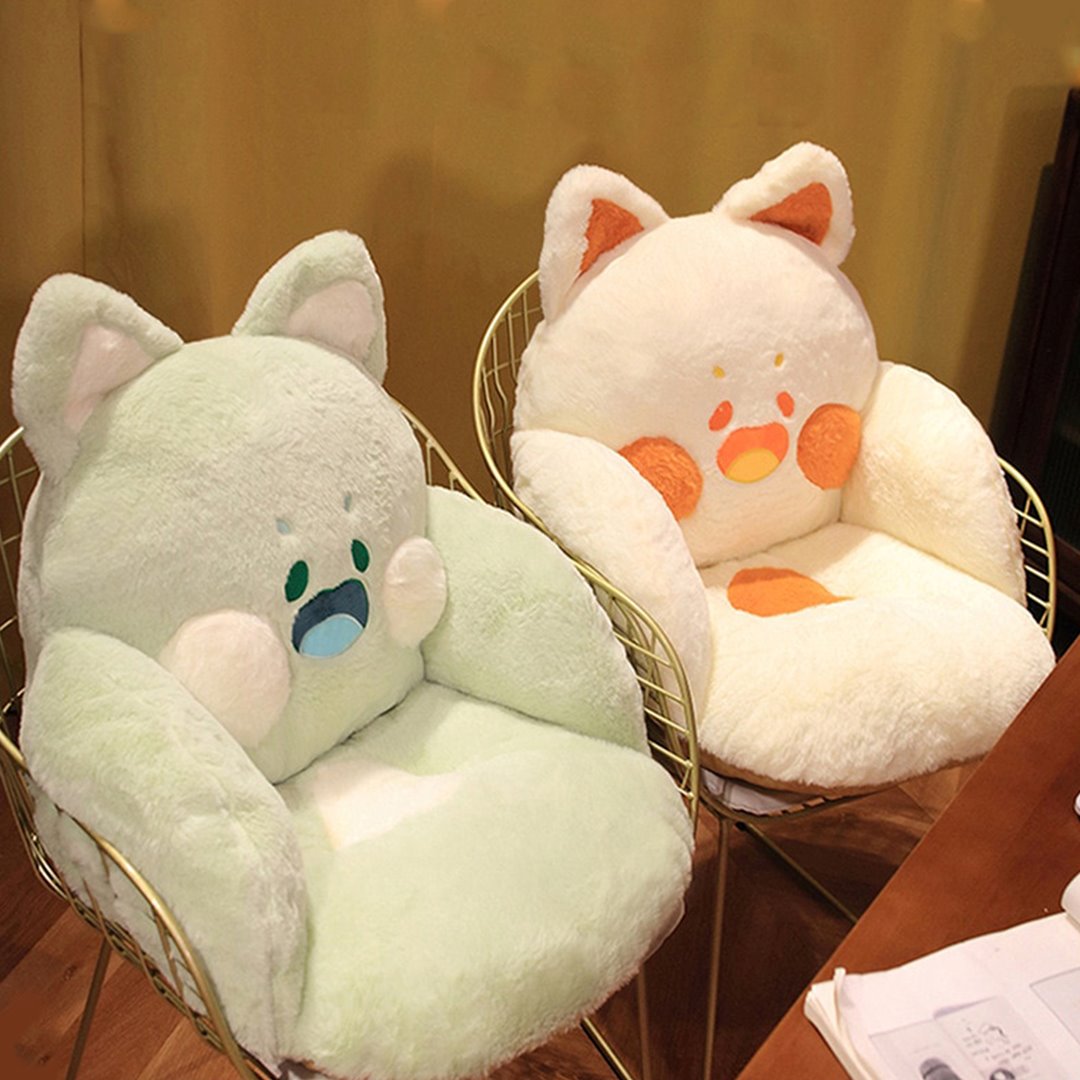 Kawaii Fluffy Fox Chair-shaped Cushions-Kawaii Dream