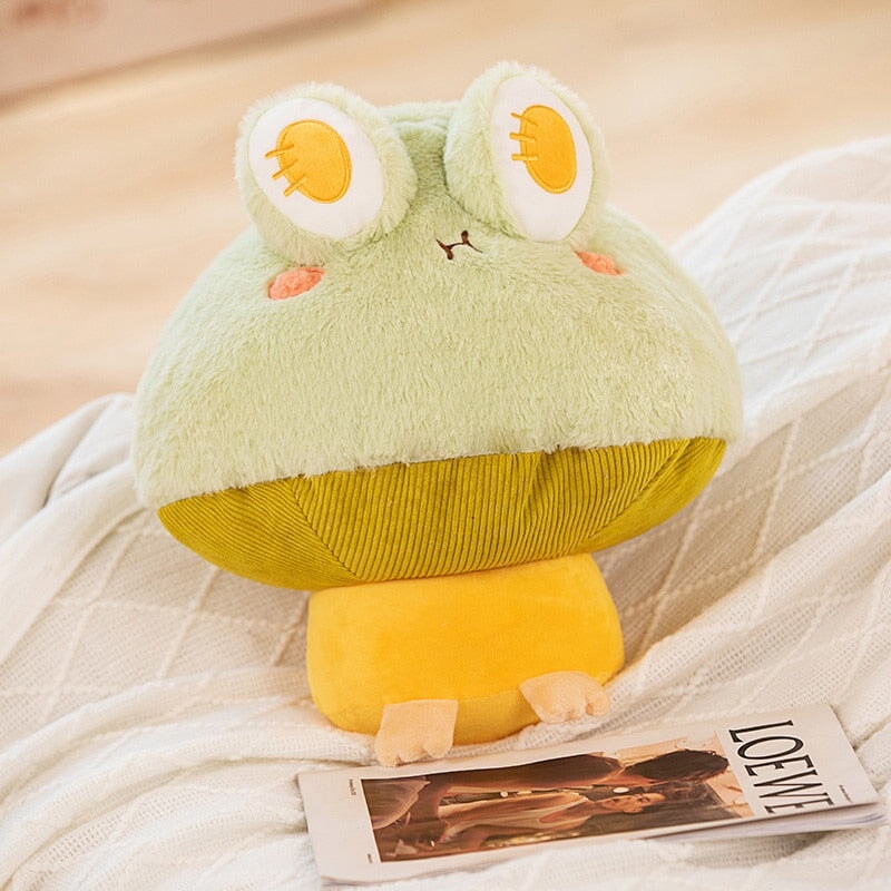 Kawaii Fluffy Mushroom Frog Family Plushies-Kawaii Dream