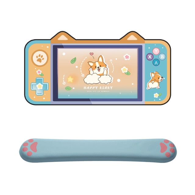 Kawaii Gamer Bunny Corgi Large Mouse Pad with Ears Collection-Kawaii Dream