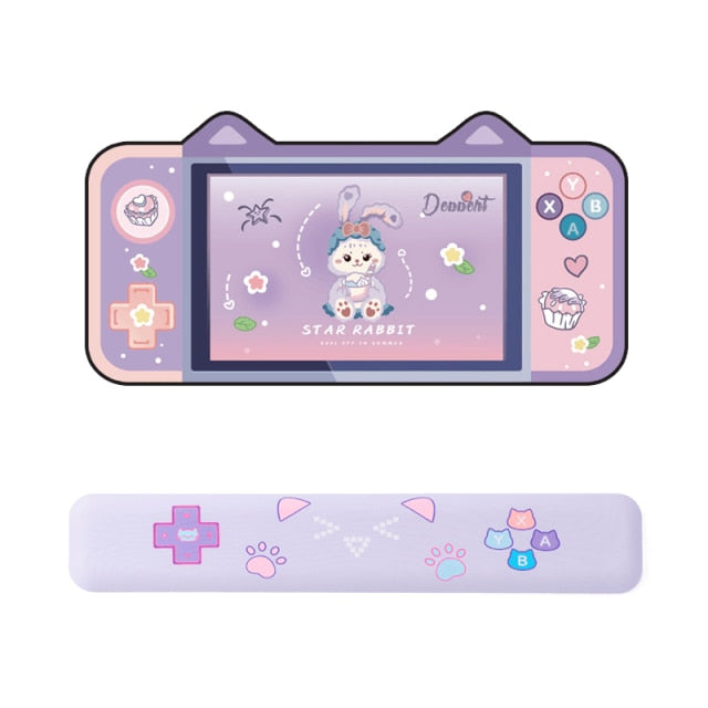 Kawaii Gamer Bunny Corgi Large Mouse Pad with Ears Collection-Kawaii Dream