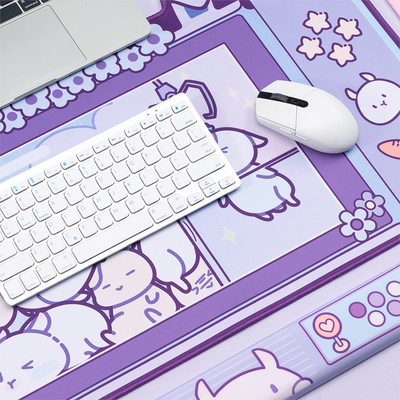 Kawaii Gamer Bunny Corgi Large Mouse Pad with Ears Collection-Kawaii Dream