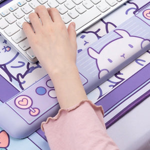 Kawaii Gamer Bunny Corgi Large Mouse Pad with Ears Collection-Kawaii Dream