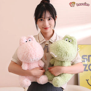Kawaii Goofy Green Pink Dinosaur Plushies-Kawaii Dream
