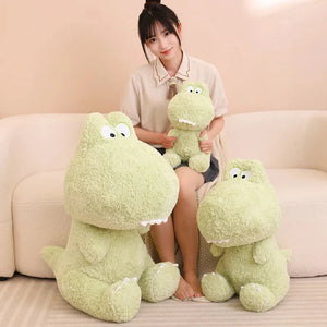 Kawaii Goofy Green Pink Dinosaur Plushies-Kawaii Dream