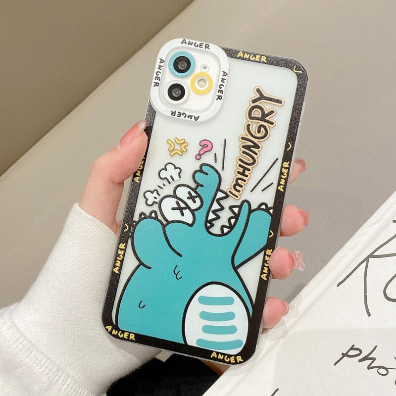 Kawaii Hangry Dinosaur iPhone Case-Kawaii Dream