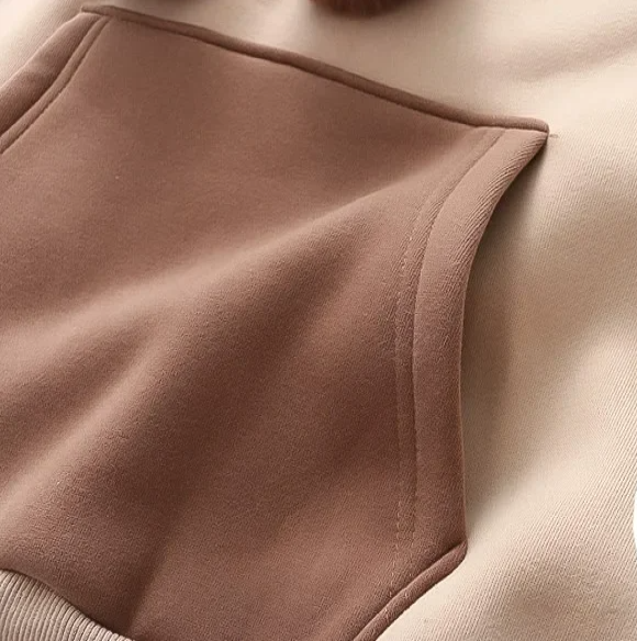 Kawaii Harajuku Style Bear Two-tone Hoodies-Kawaii Dream