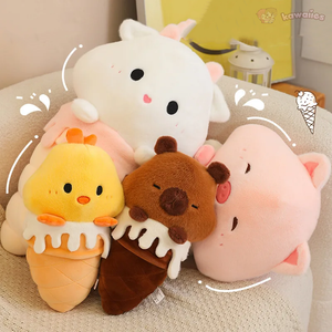 Kawaii Ice Cream Pig Capybara Chick Sheep Plushie-Kawaii Dream