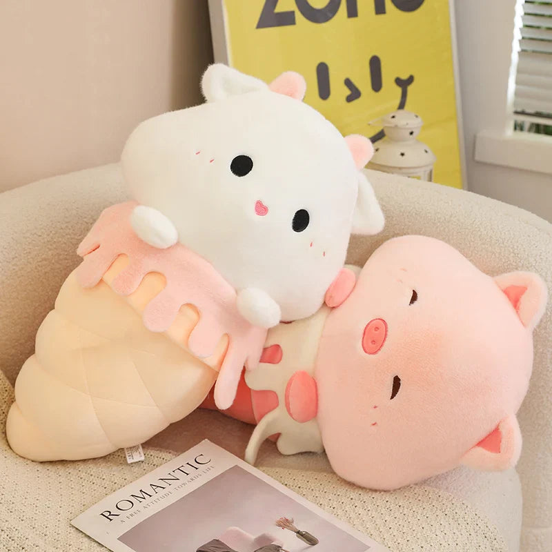 Kawaii Ice Cream Pig Capybara Chick Sheep Plushie-Kawaii Dream