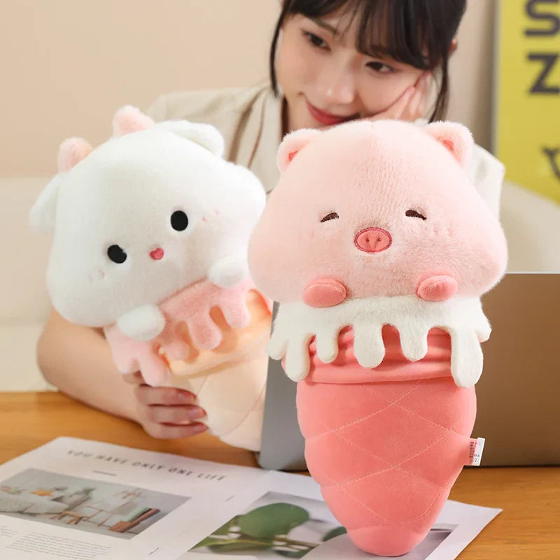 Kawaii Ice Cream Pig Capybara Chick Sheep Plushie-Kawaii Dream