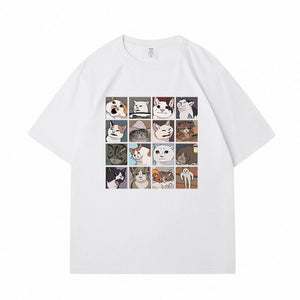 Kawaii Illustrated Cats Meme V3 Unisex Tee Top-Kawaii Dream