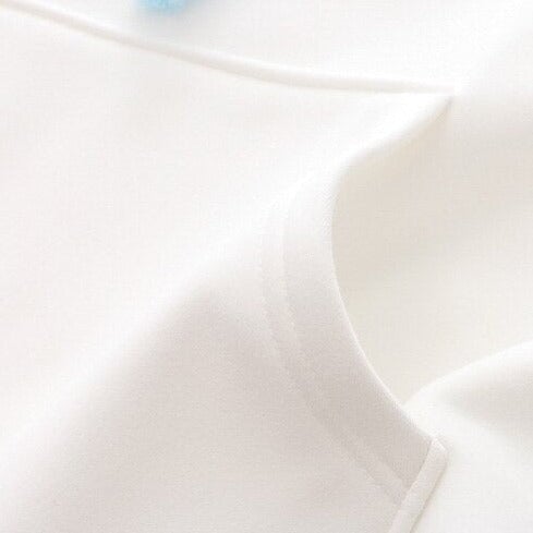 Kawaii Japanese Kanji Embroidery Wave Hoodie-Kawaii Dream