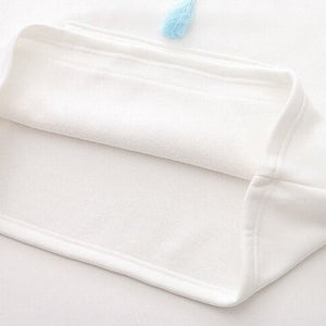 Kawaii Japanese Kanji Embroidery Wave Hoodie-Kawaii Dream