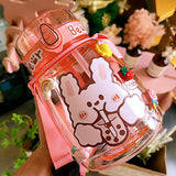 Kawaii Jumbo Bear & Bunny Bottle Flask with Strap-Kawaii Dream