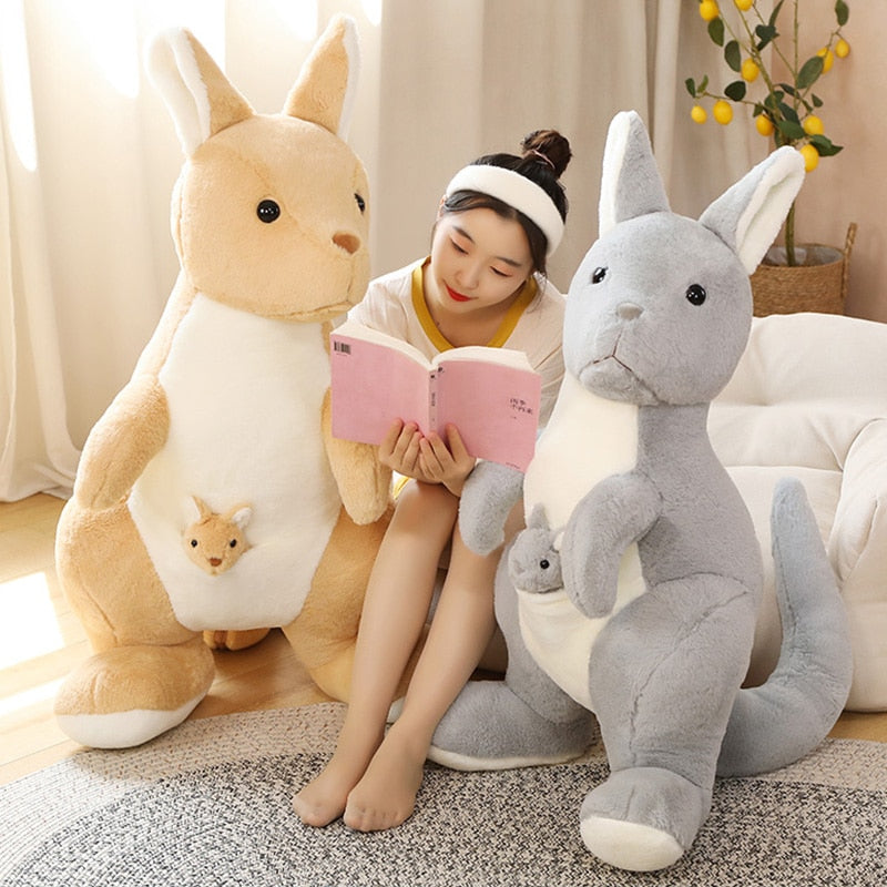 Kawaii Kangaroo Mama Papa and Baby Plushie-Kawaii Dream