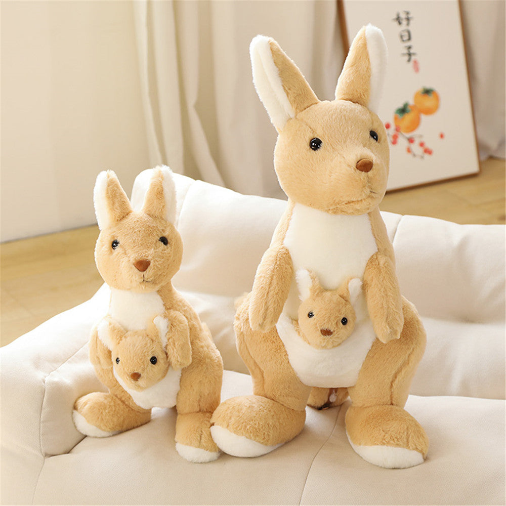 Kawaii Kangaroo Mama Papa and Baby Plushie-Kawaii Dream