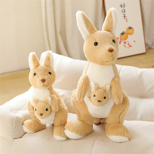 Kawaii Kangaroo Mama Papa and Baby Plushie-Kawaii Dream