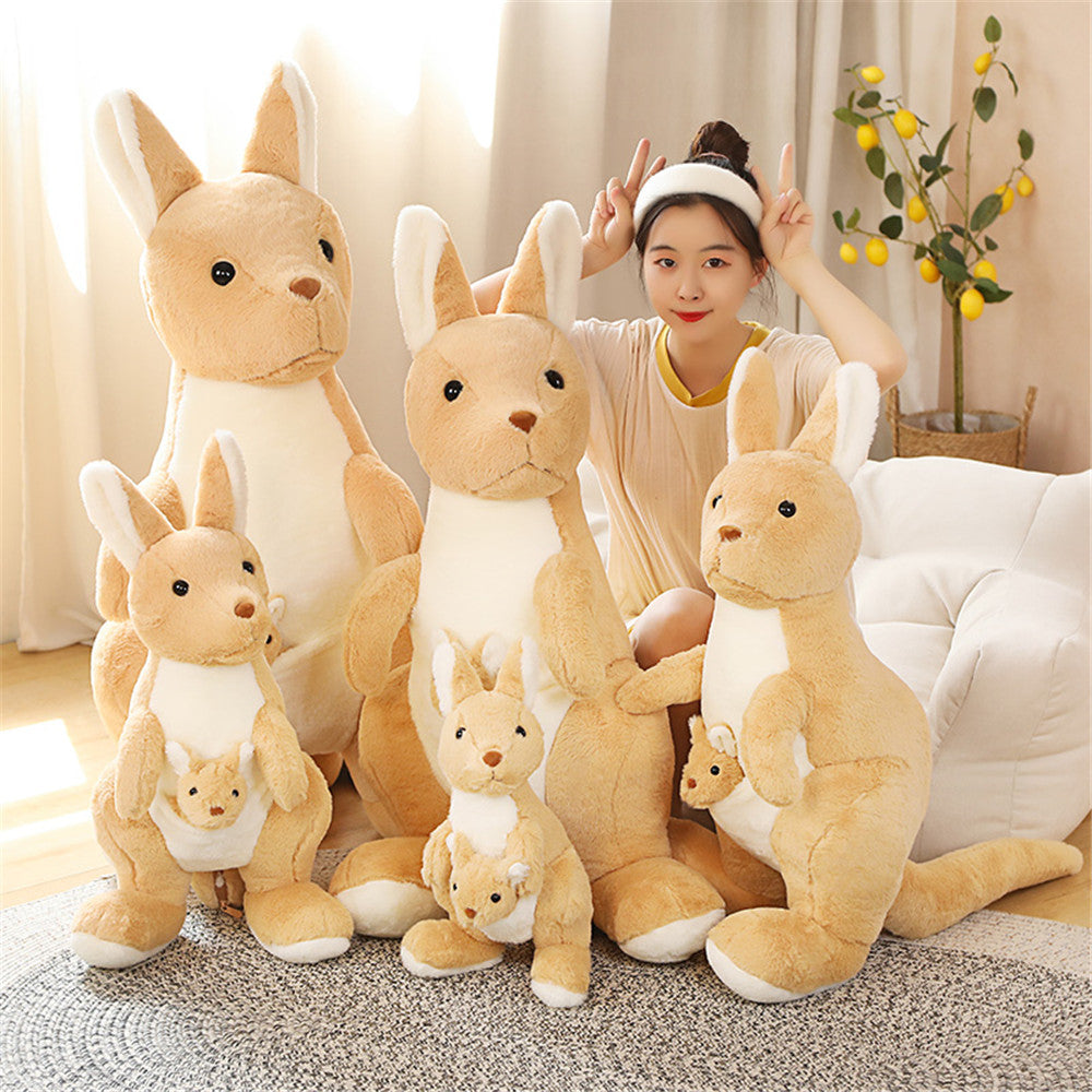 Kawaii Kangaroo Mama Papa and Baby Plushie-Kawaii Dream