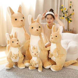 Kawaii Kangaroo Mama Papa and Baby Plushie-Kawaii Dream