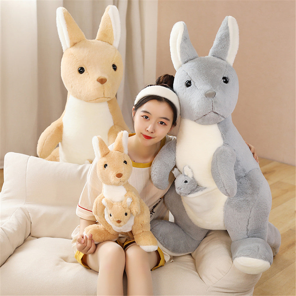 Kawaii Kangaroo Mama Papa and Baby Plushie-Kawaii Dream