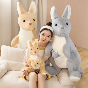 Kawaii Kangaroo Mama Papa and Baby Plushie-Kawaii Dream