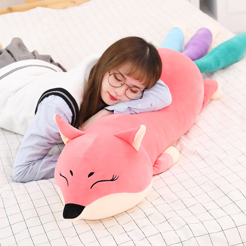 Kawaii Long Three Tail Fox Red Pink Orange Plushies-Kawaii Dream
