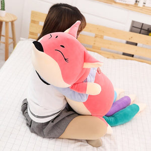 Kawaii Long Three Tail Fox Red Pink Orange Plushies-Kawaii Dream
