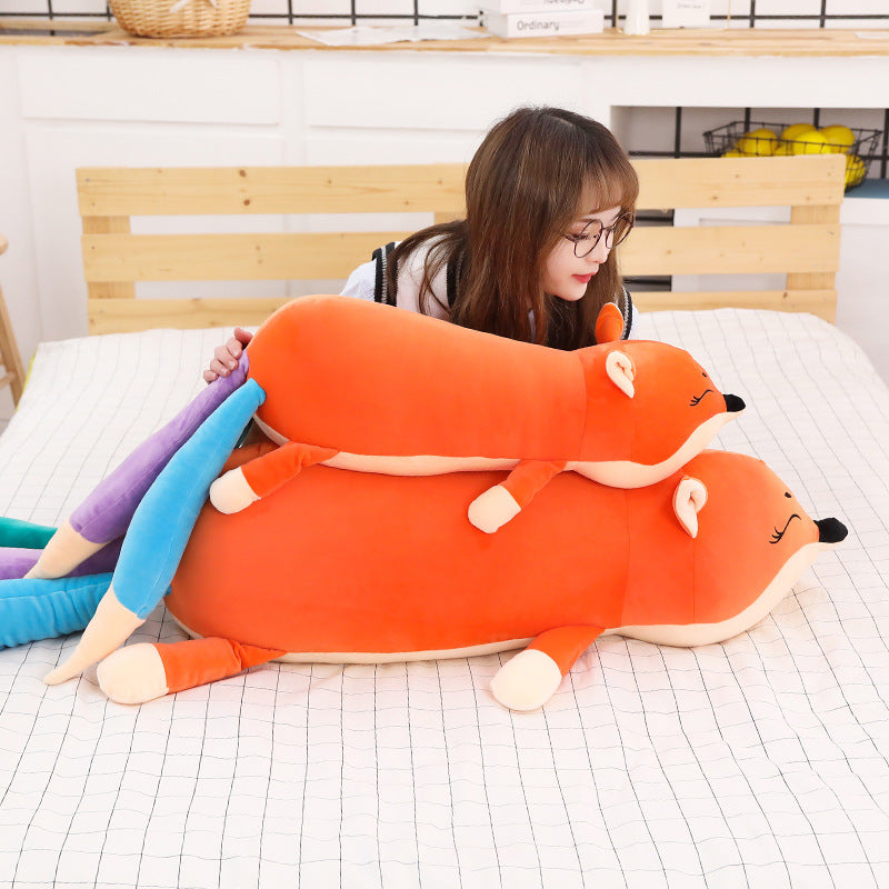 Kawaii Long Three Tail Fox Red Pink Orange Plushies-Kawaii Dream