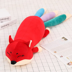Kawaii Long Three Tail Fox Red Pink Orange Plushies-Kawaii Dream