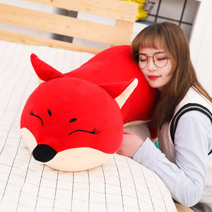 Kawaii Long Three Tail Fox Red Pink Orange Plushies-Kawaii Dream