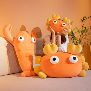 Kawaii Orange Crab & Lobster Plushie-Kawaii Dream