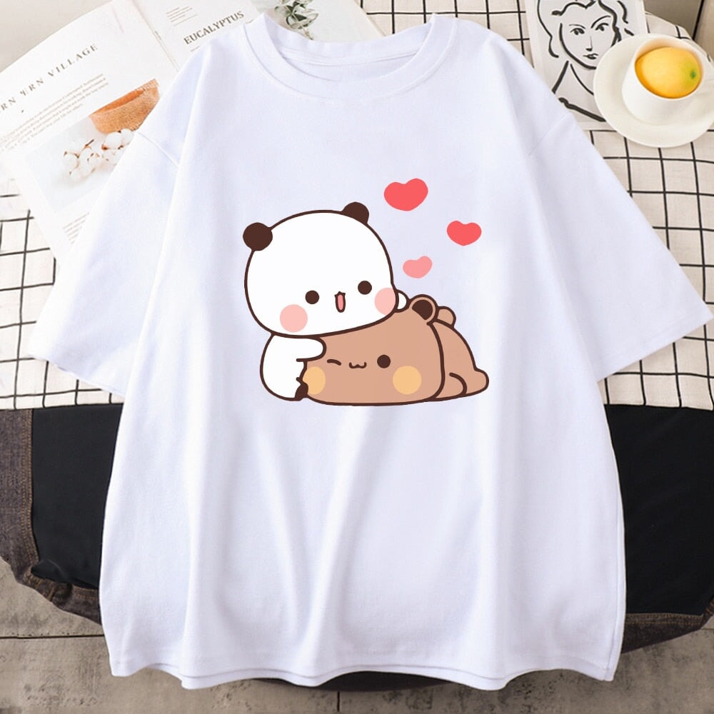 Kawaii Panda Bear Love Unisex Tee-Kawaii Dream
