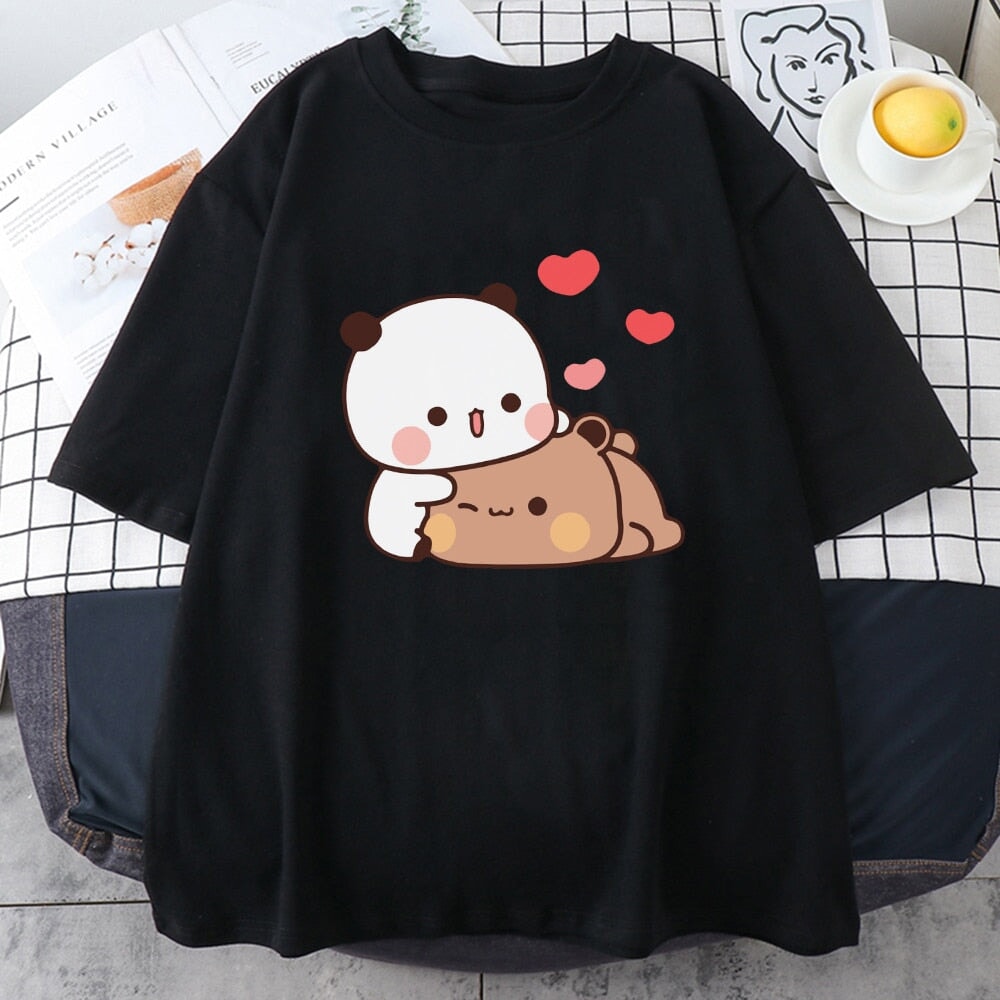 Kawaii Panda Bear Love Unisex Tee-Kawaii Dream