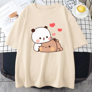 Kawaii Panda Bear Love Unisex Tee-Kawaii Dream
