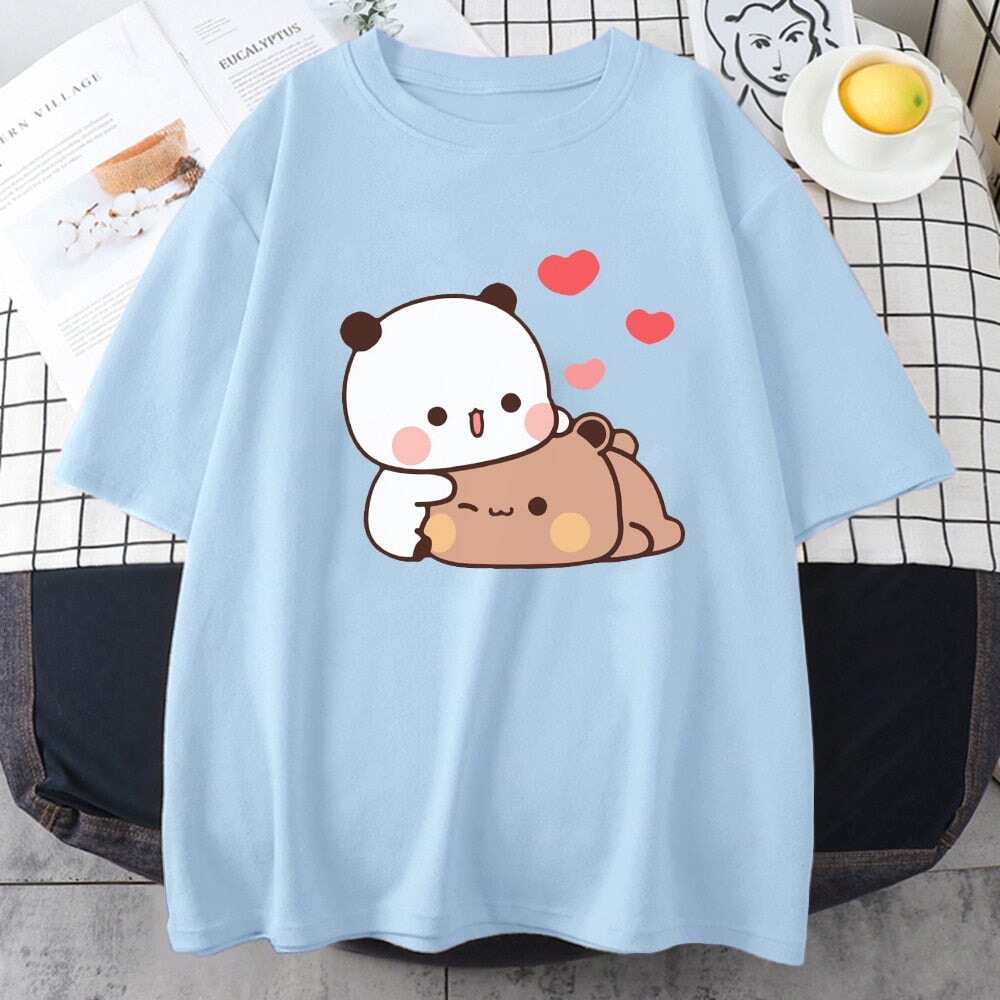 Kawaii Panda Bear Love Unisex Tee-Kawaii Dream