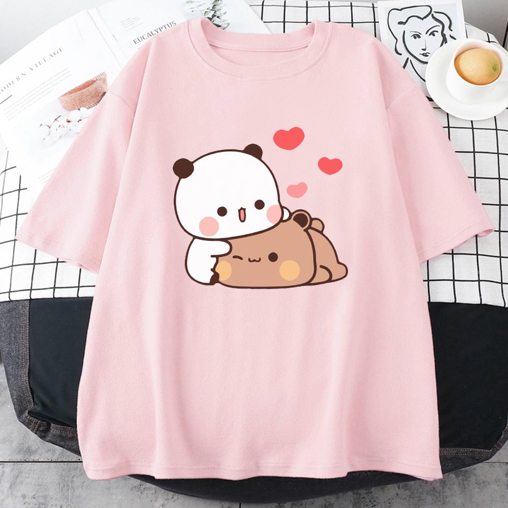 Kawaii Panda Bear Love Unisex Tee-Kawaii Dream
