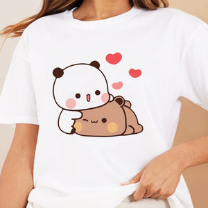 Kawaii Panda Bear Love Unisex Tee-Kawaii Dream